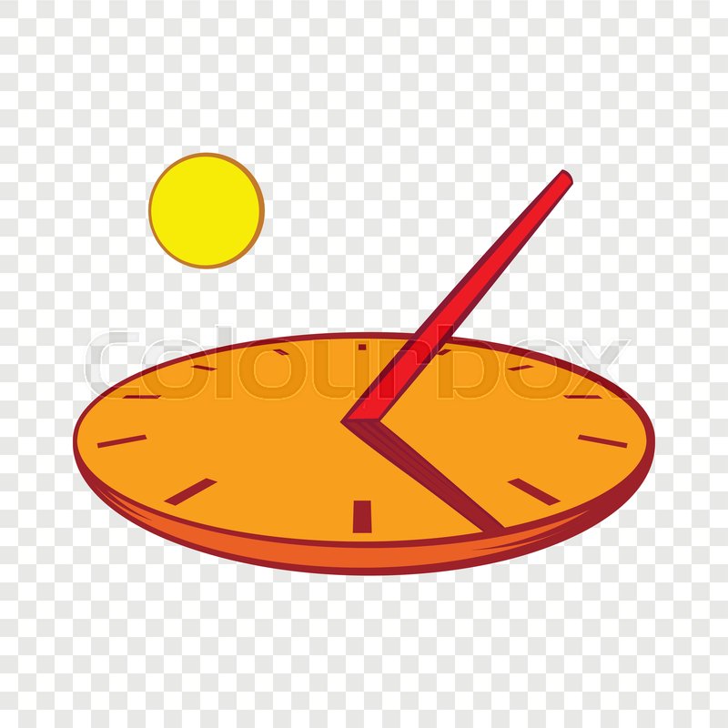800x800 Sundial Icon In Cartoon Style On A Stock Vector Colourbox