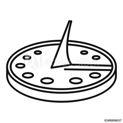 500x500 Sundial Icon Outline Sundial Vector Icon For Web Design Isolated