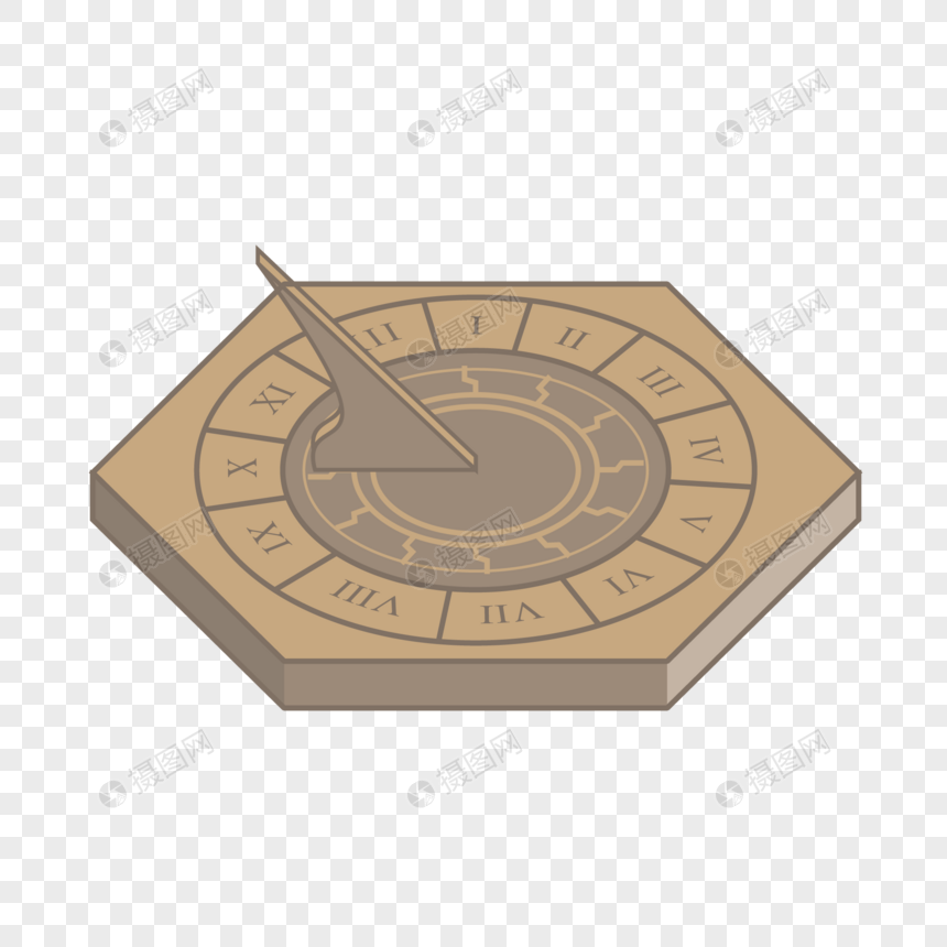 860x860 Vector Ancient Hexagon Shape Sundial Png Image Picture Free