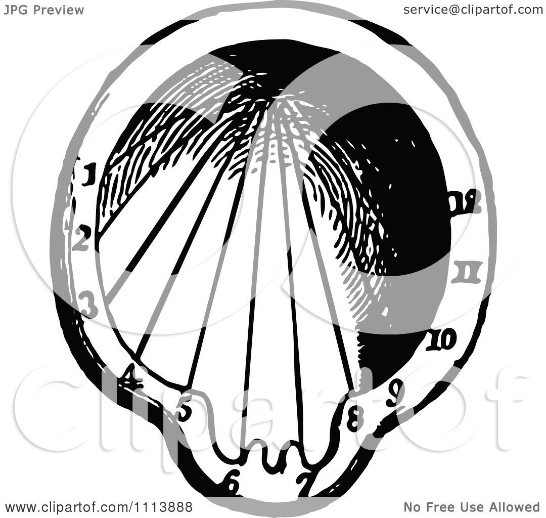 1080x1024 Clipart Vintage Black And White Sundial