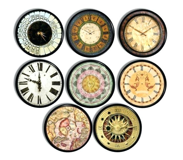 637x556 Vintage Clock Face Fabric