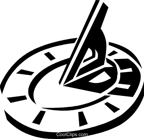 480x465 Sundial Royalty Free Vector Clip Art Illustration