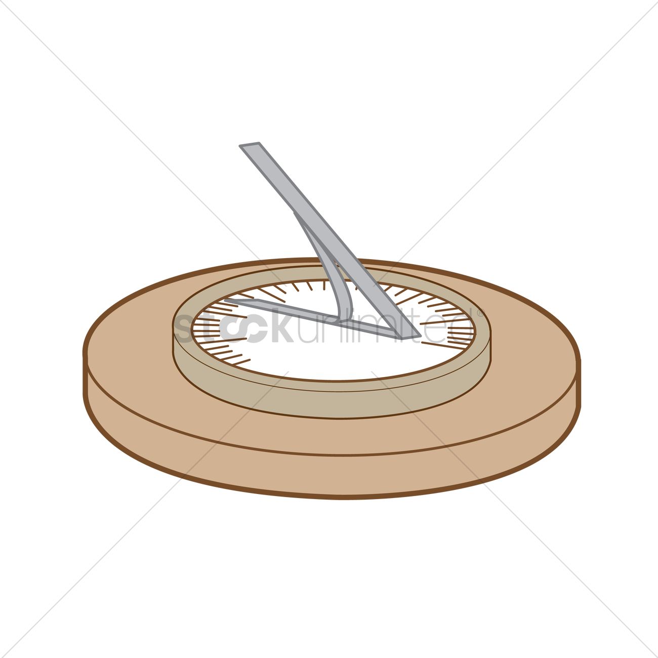 1300x1300 Free A Sundial Vector Image