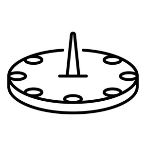 300x300 Old Sundial Icon Outline Old Sundial Vector Icon For Web Design