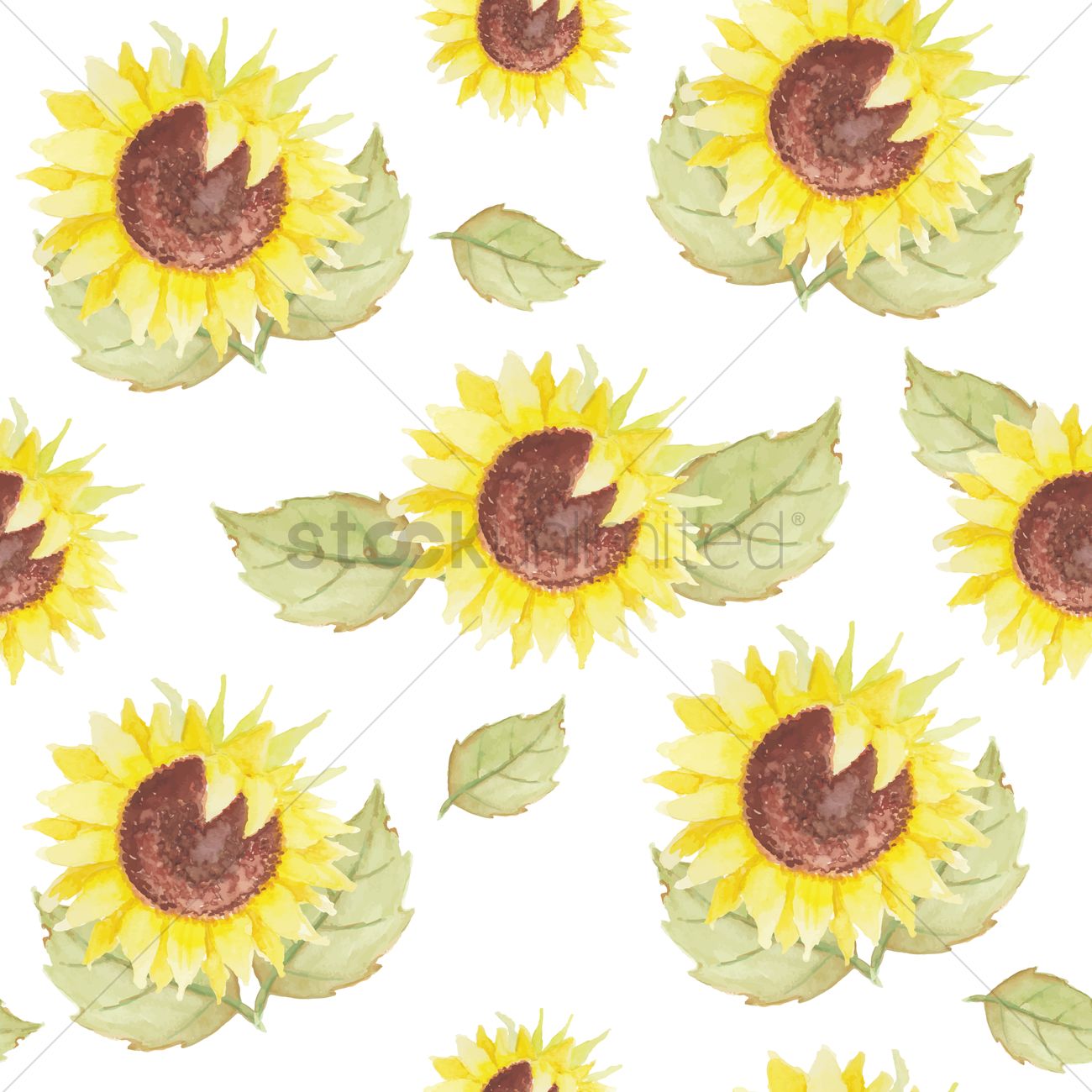 1300x1300 Sunflowers Background Vector Image
