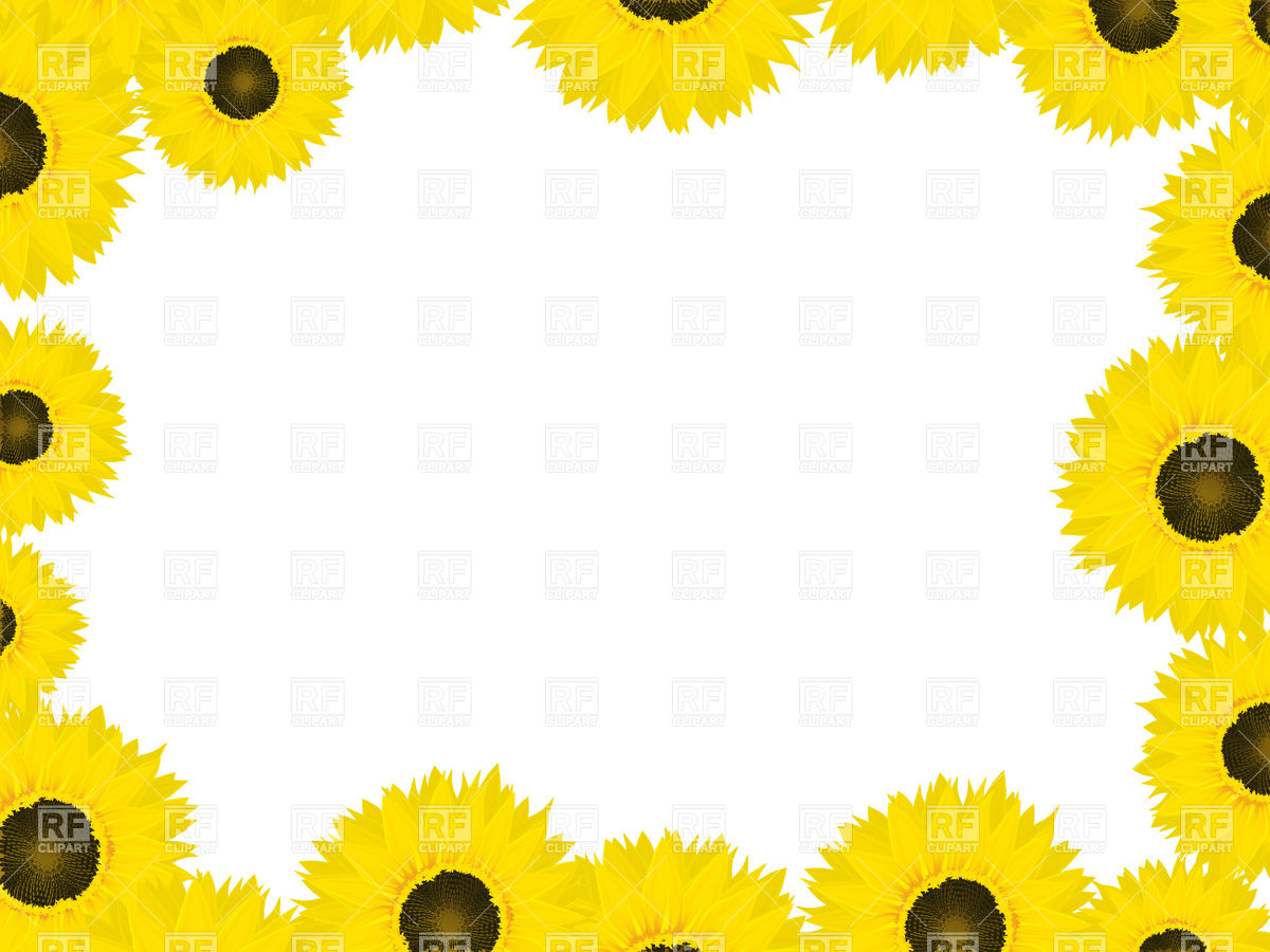1200x900 Sunflowers Frame Design Vector Image Of Backgrounds, Textures