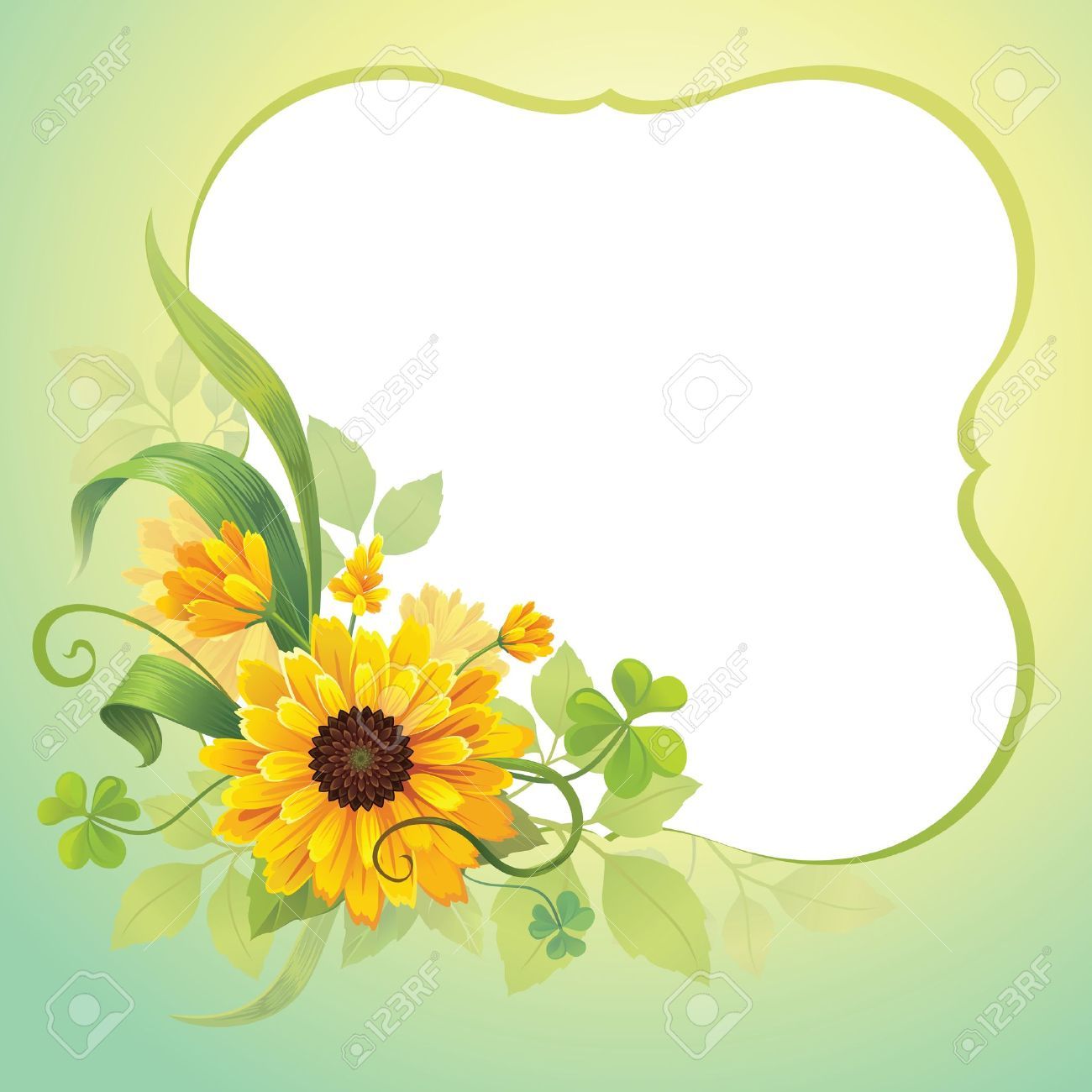 Sunflower Border Stock Vector Illustration And Royalty Free 1300x1300 Sunflower Border Stock Vector Illustration And Royalty Free