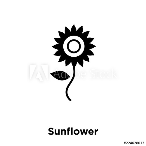 Sunflower Icon Vector Isolated On White Background, Logo Concept 500x500 Sunflower Icon Vector Isolated On White Background, Logo Concept