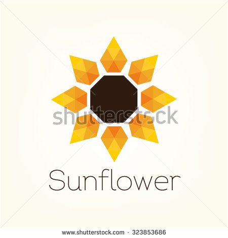 Sunflower Design Logo Vector 450x470 Sunflower Design Logo Vector