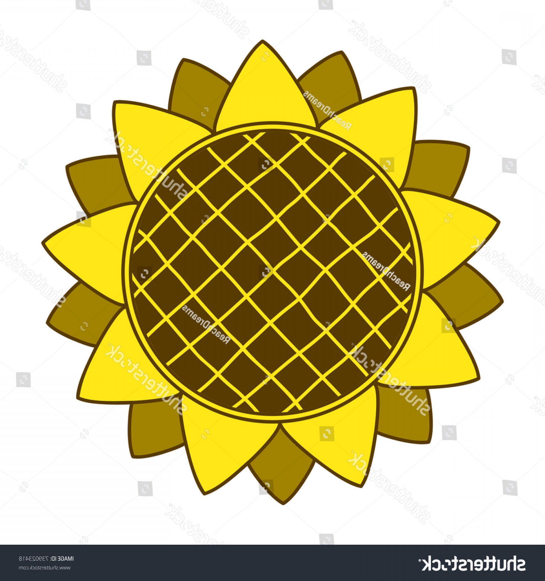 Sunflower Vector Abstract Illustration Gardening Logo Handandbeak 1800x1920 Sunflower Vector Abstract Illustration Gardening Logo Handandbeak