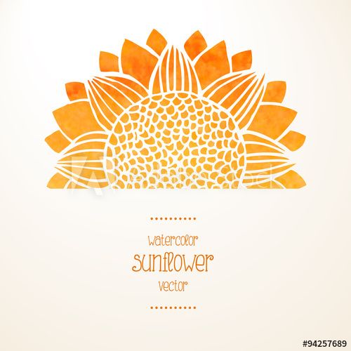 Watercolor Sunflower Vector Background Graphic Design 500x500 Watercolor Sunflower Vector Background Graphic Design