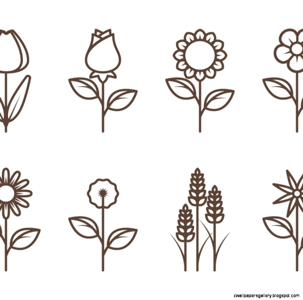 1064x1053 Simple Sunflower Outline Wallpapers Gallery