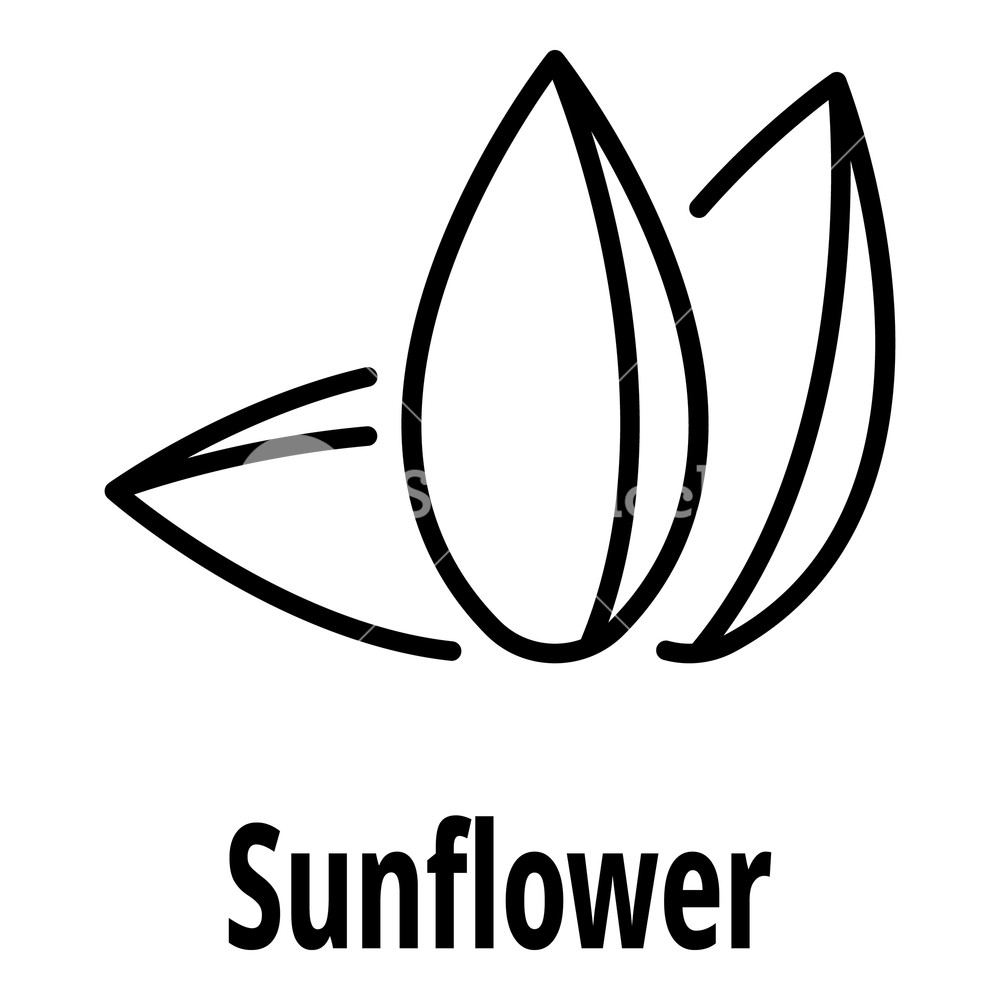 1000x1000 Sunflower Seed Icon Outline Sunflower Seed Vector Icon For Web
