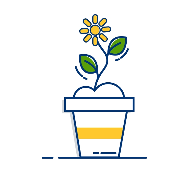 640x640 Gardening Icon Set Sunflower Icon With Outline Filled Style