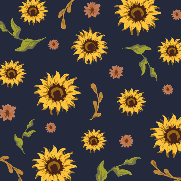 Sunflower Pattern Vector at Vectorified.com | Collection of Sunflower ...