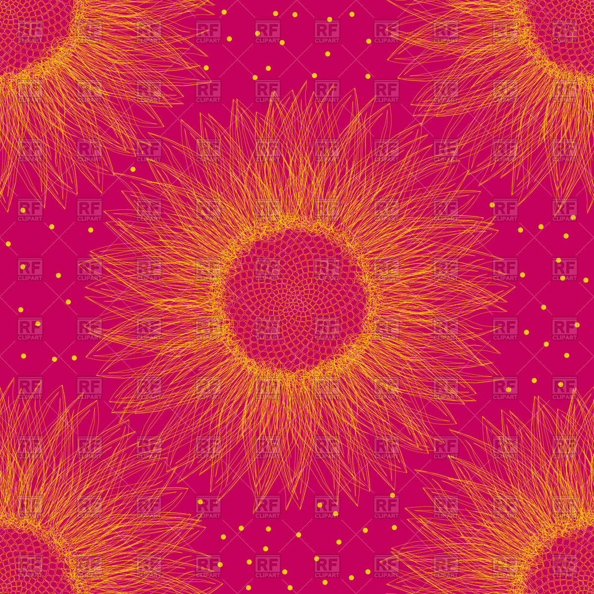 Sunflower Seamless Pattern Vector Image Of Backgrounds, Textures 1200x1200 Sunflower Seamless Pattern Vector Image Of Backgrounds, Textures