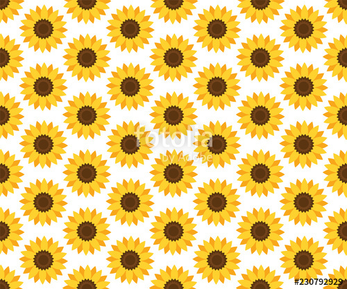 Vector Seamless Sunflower Pattern Floral Pattern Stock Image 500x417 Vector Seamless Sunflower Pattern Floral Pattern Stock Image