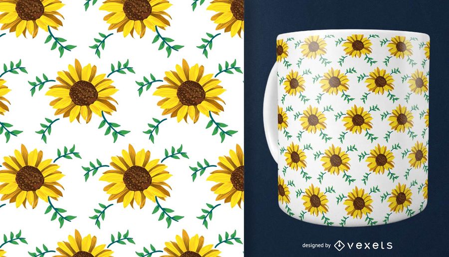 Delicate Sunflower Seamless Pattern 900x517 Delicate Sunflower Seamless Pattern