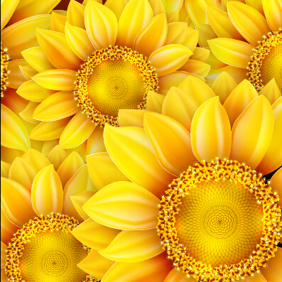 Realistic Sunflowers Vector Seamless Pattern Free Download 397x397 Realistic Sunflowers Vector Seamless Pattern Free Download