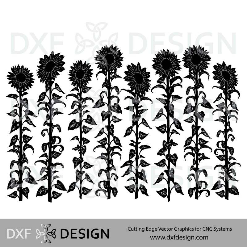 Sunflowers Dxf For Cnc Plasma Cutting 800x800 Sunflowers Dxf For Cnc Plasma Cutting