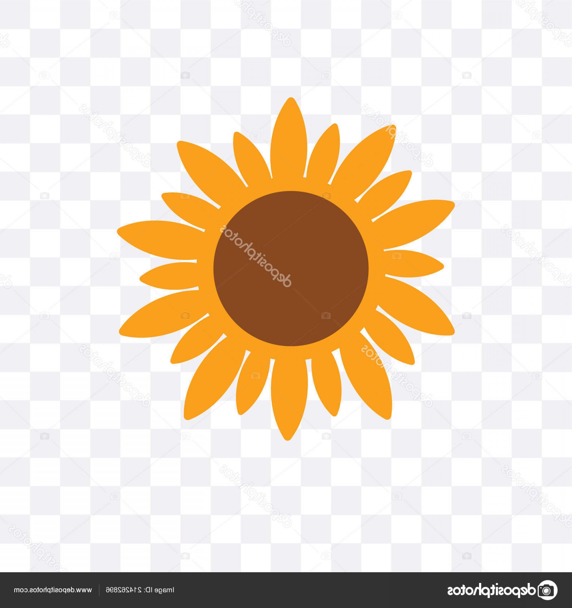 1920x2040 Stock Illustration Sunflower Vector Icon Isolated On Handandbeak