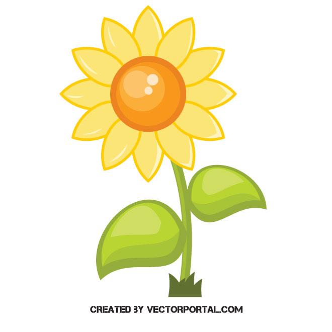 660x660 Sunflower Vector Image