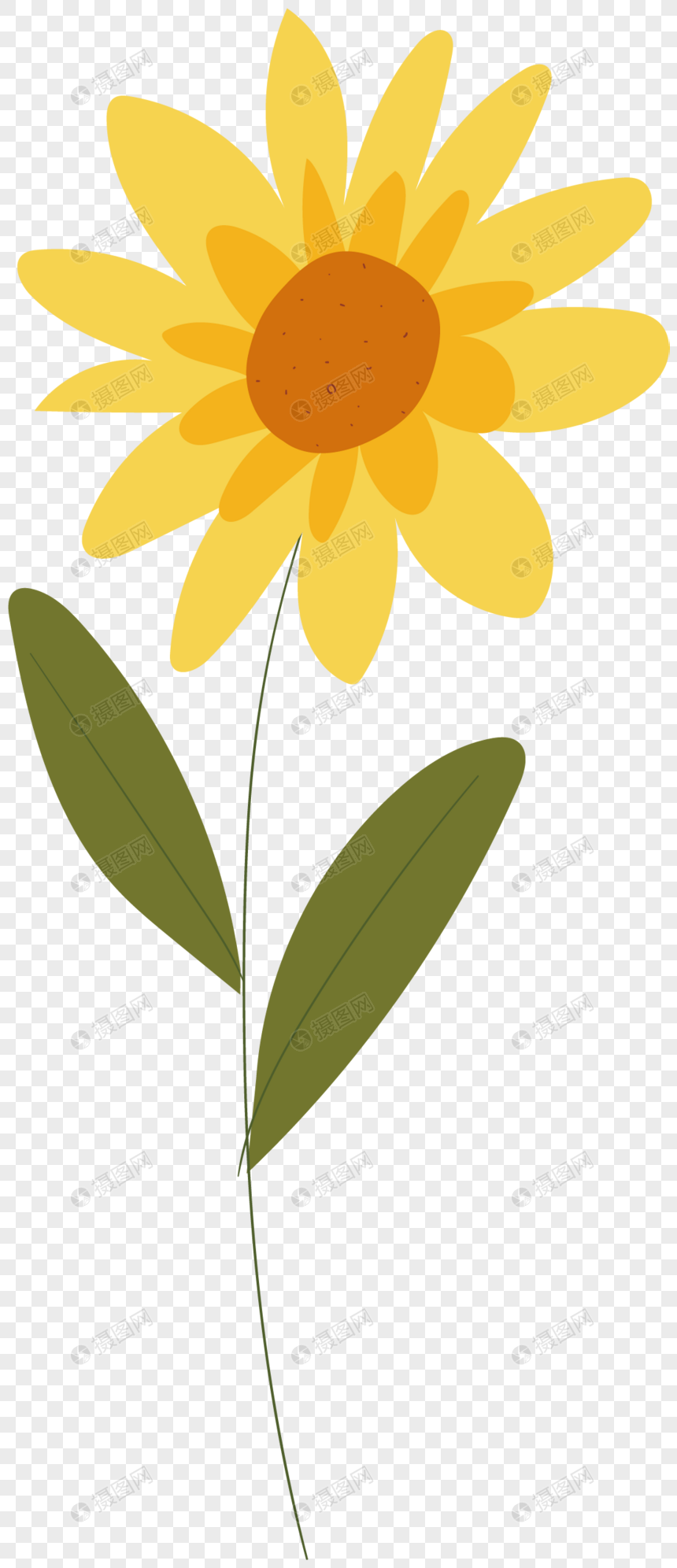 860x1992 Sunflower Vector Png Image Picture Free Download