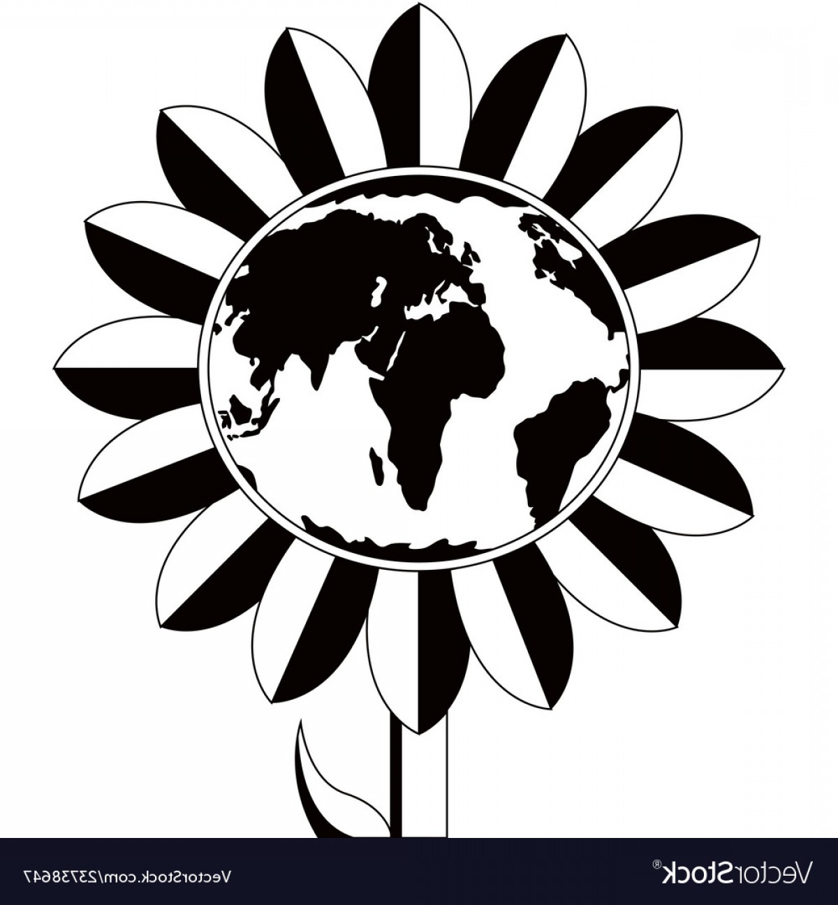 Download Sunflower Vector Black And White at Vectorified.com ...
