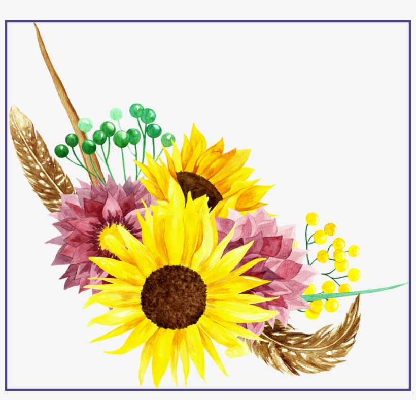 Awesome Watercolor Bouquets Flowers Wedding For Sunflower 820x788 Awesome Watercolor Bouquets Flowers Wedding For Sunflower