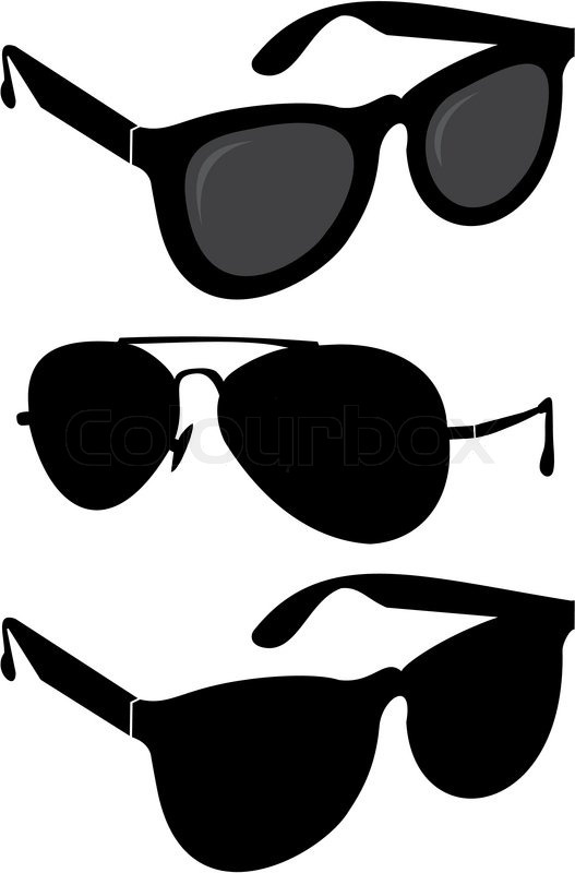Sunglasses Black And White Vector