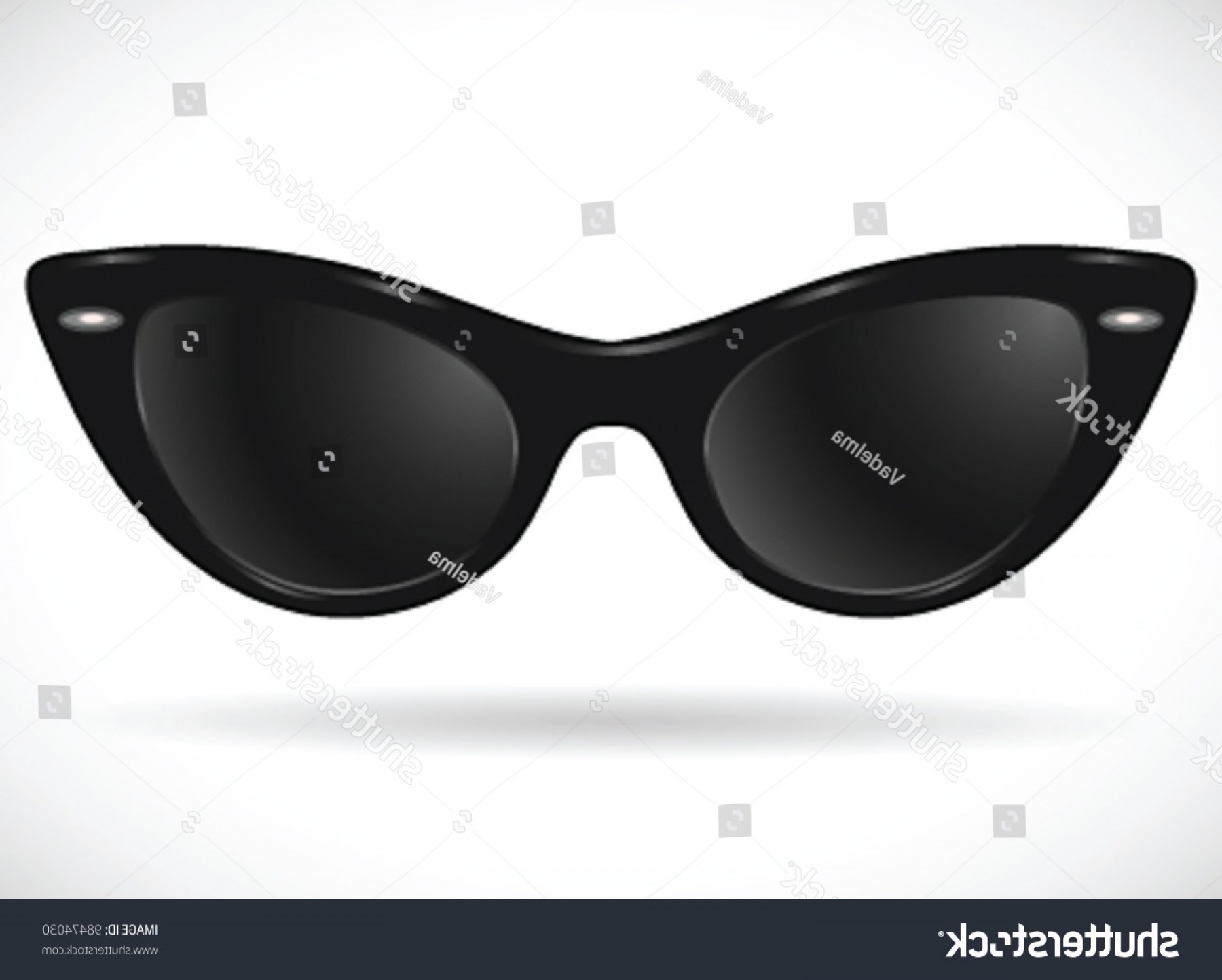 1800x1444 Vector Black Cat Eye Sunglasses Catamart