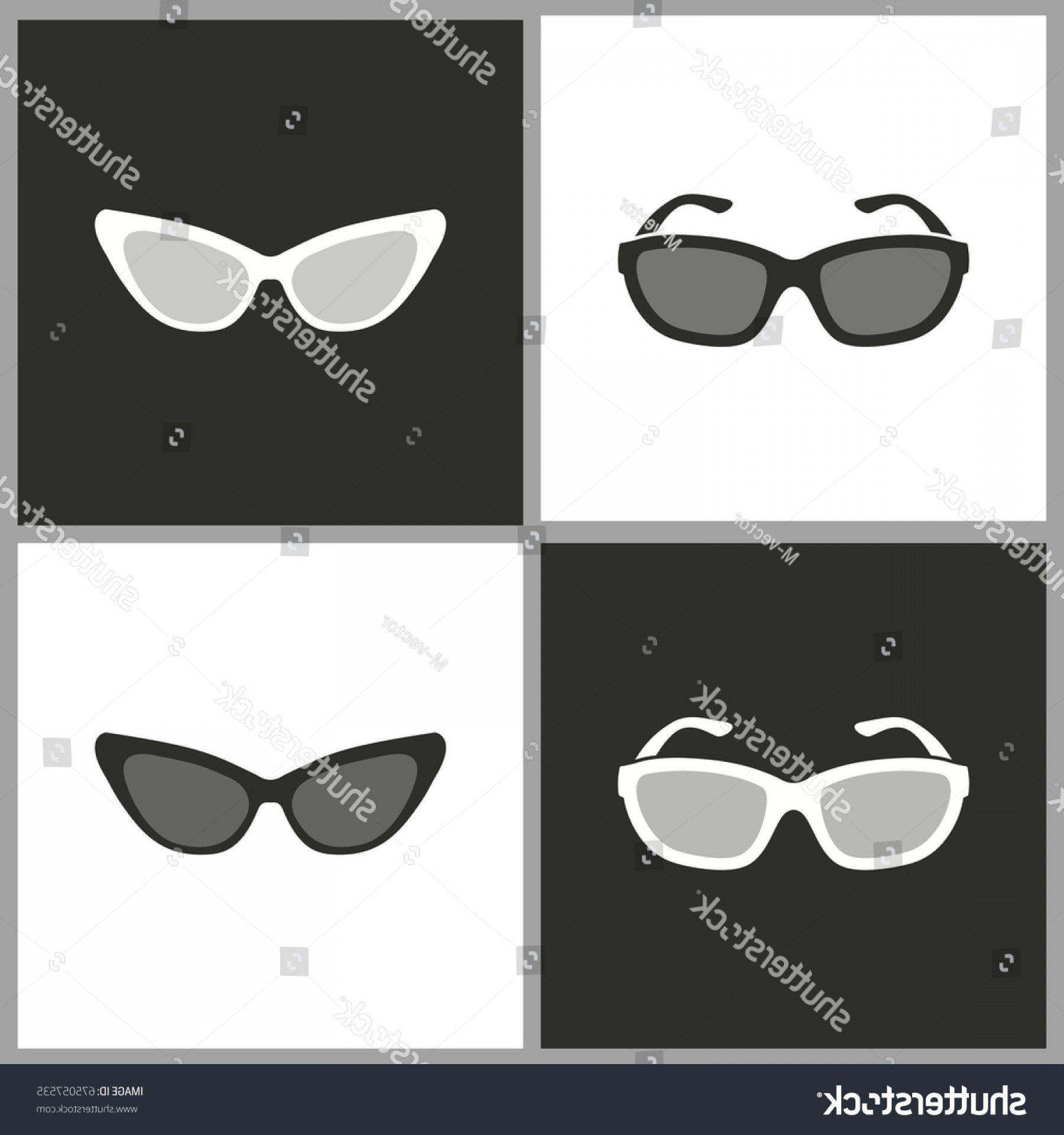 1800x1920 Vector Sunglasses Black And White Savoyuptown