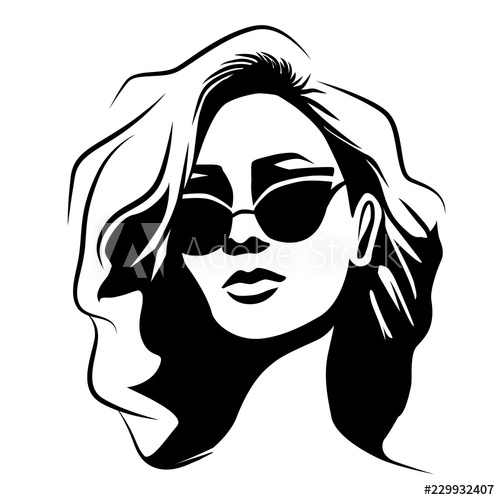 500x500 Woman With Curly Hair Wearing Butterfly Sunglasses Black