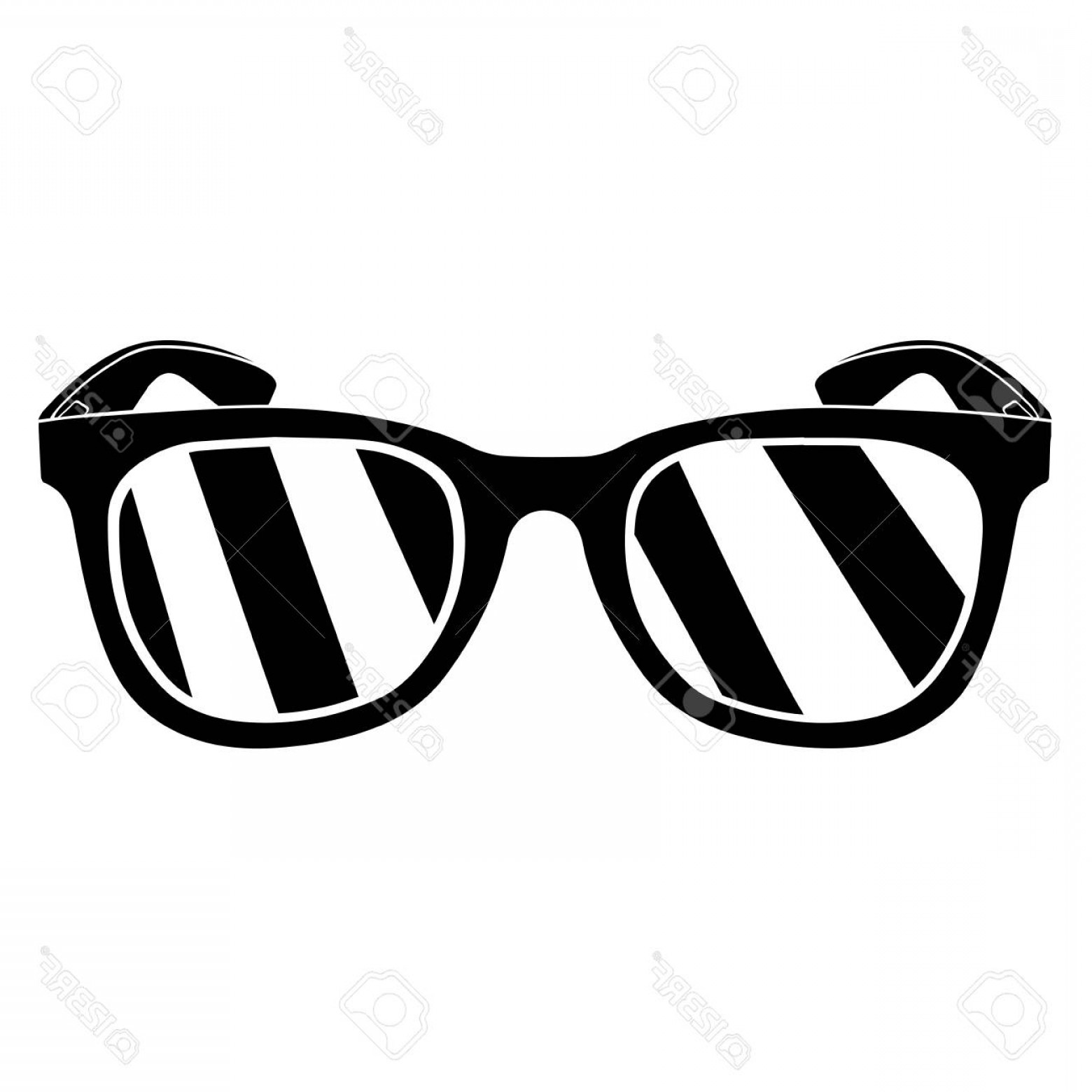 1560x1560 Photostock Vector Isolated Silhouette Of A Hipster Glasses Vector