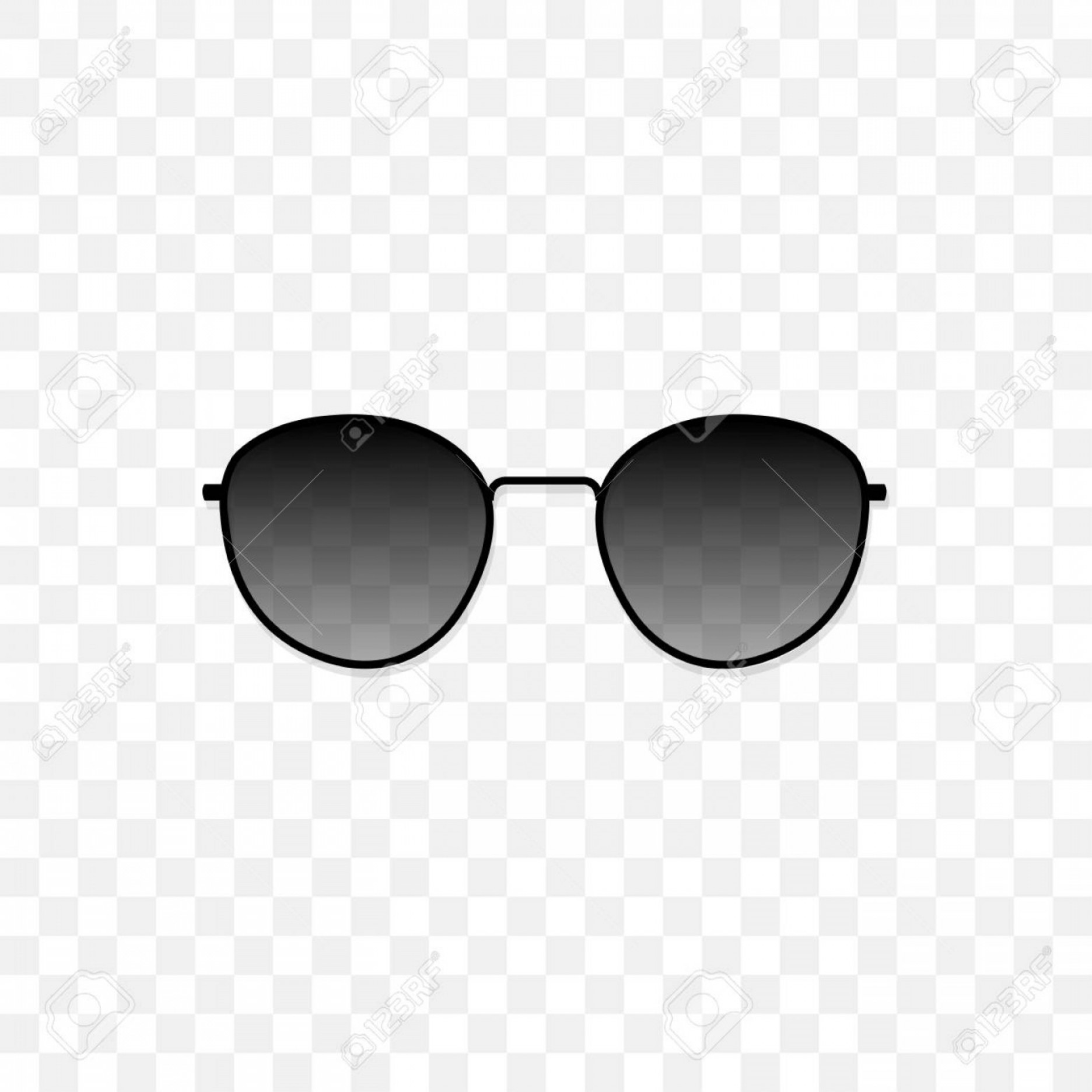 1872x1872 Photostock Vector Realistic Sunglasses With A Translucent Black