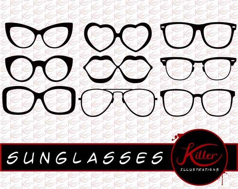 794x630 Sunglasses Vector Pack Clip Art Instant Etsy
