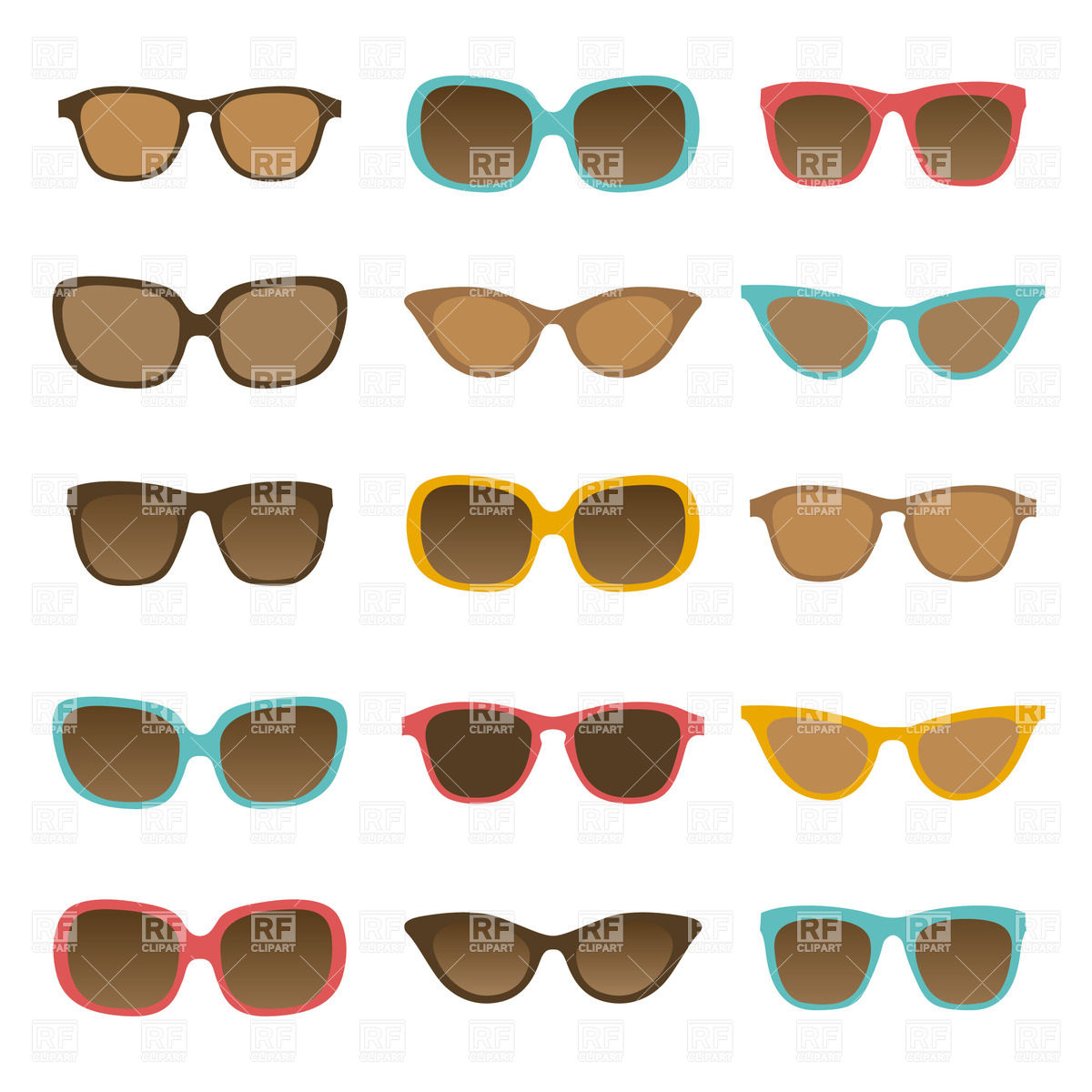 1200x1200 Collection Of Fashionable Sunglasses Vector Image Of Beauty