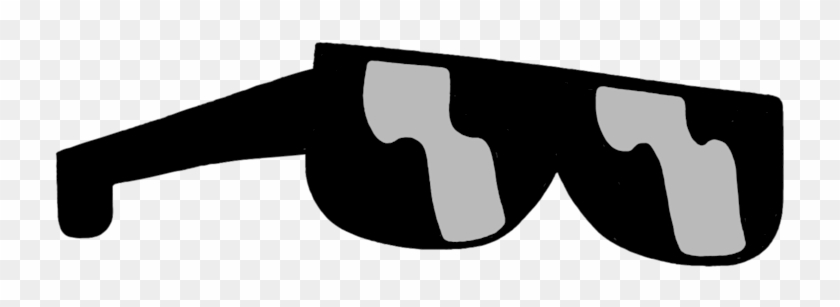 840x307 Sunglasses Black And White Vector