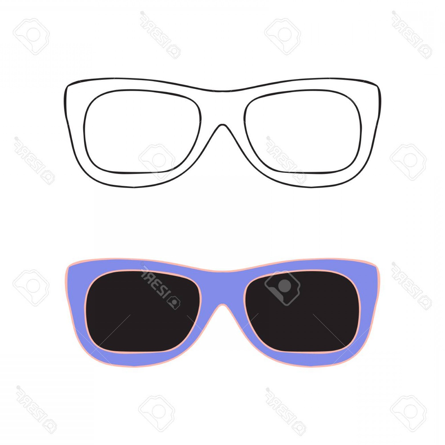 1560x1560 Sunglasses Outline Vector Lamaison