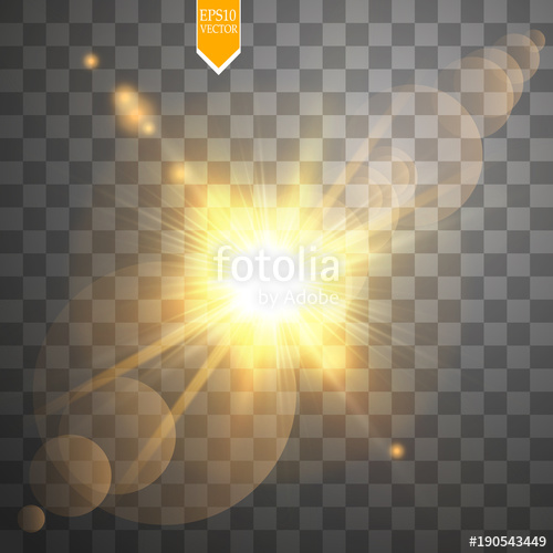 500x500 Vector Transparent Sunlight Special Lens Flare Light Effect Sun