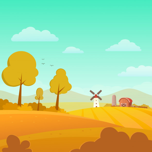 Autumn Landscape With Farm On Sunny Day Vector Premium Download 626x626 Autumn Landscape With Farm On Sunny Day Vector Premium Download