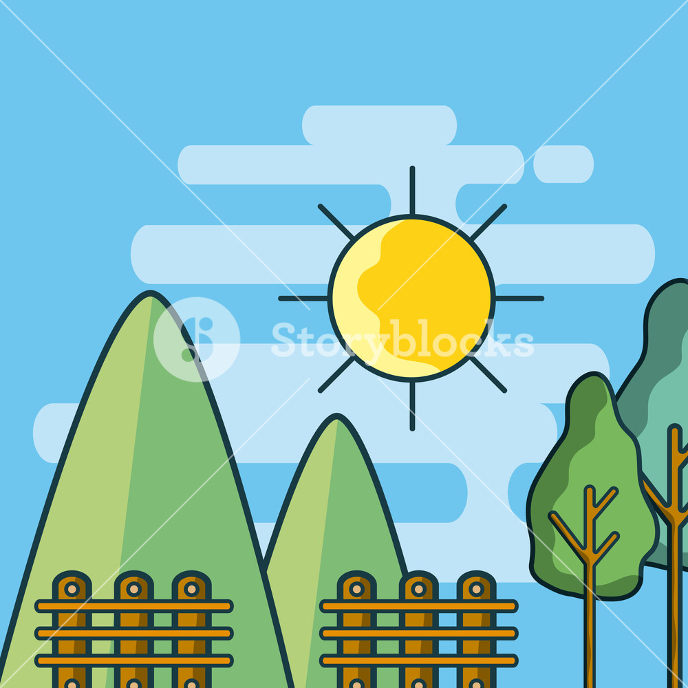 Landscape With Mountains And Tree 1000x1000 Landscape With Mountains And Tree