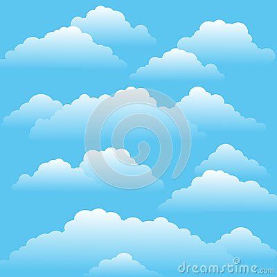 Blue Sky With Clouds On A Sunny Day Vector Illustration 400x400 Blue Sky With Clouds On A Sunny Day Vector Illustration