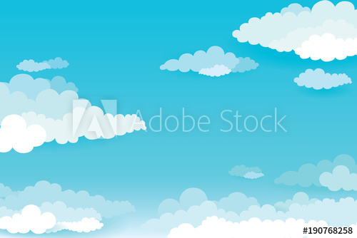 Sky With Clouds On A Sunny Day Vector Illustration 500x334 Sky With Clouds On A Sunny Day Vector Illustration