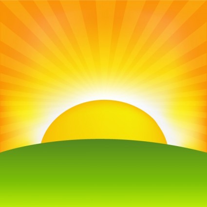 425x425 Sunrise Cartoon Background Vector Vector Background Free Vector