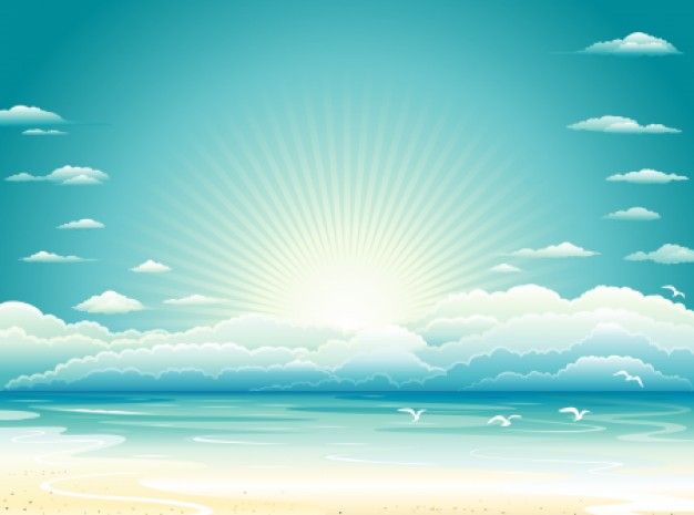 626x465 Sunrise Beach With Clouds Background Download Thousands Of Free