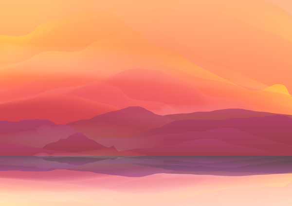 600x423 Mountain Sunrise Landscape Nature Background Vector Free Download