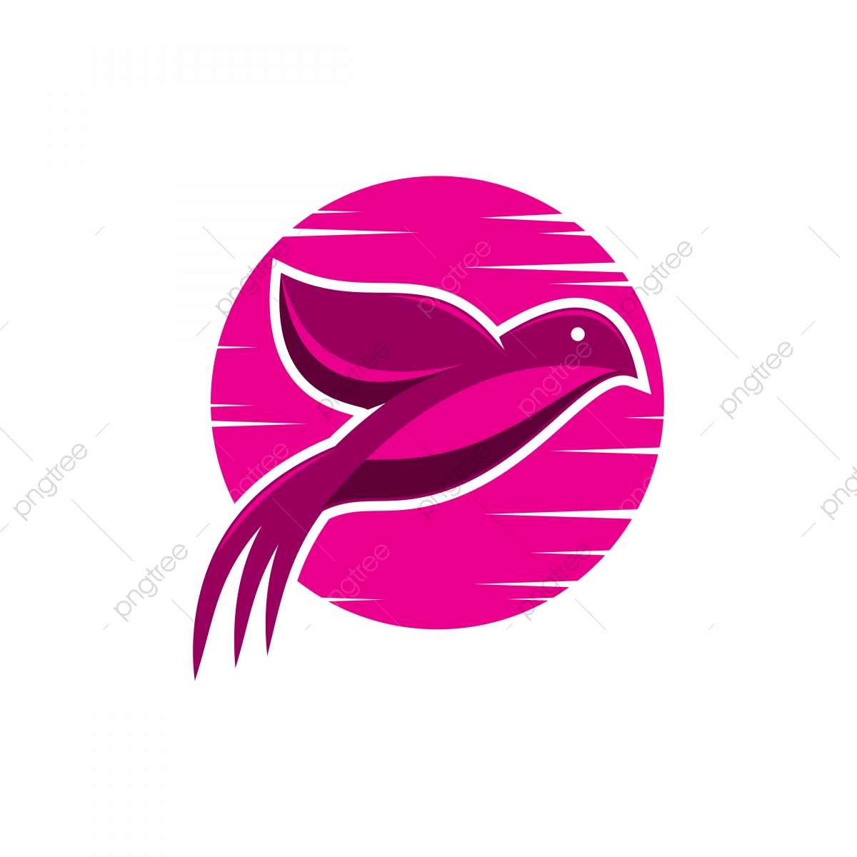 1200x1200 Bird Pink Sunrise Logo Vector, Abstract, Animal, Art Png