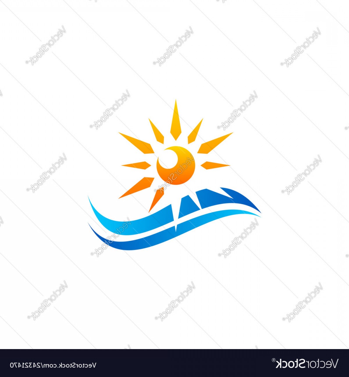 1200x1296 Waves Sunrise Logo Symbol Icon Design Vector Newwaysys