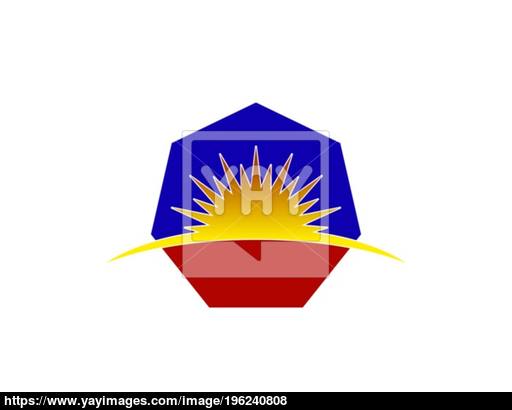 512x410 Hexagon Sunrise Logo Vector